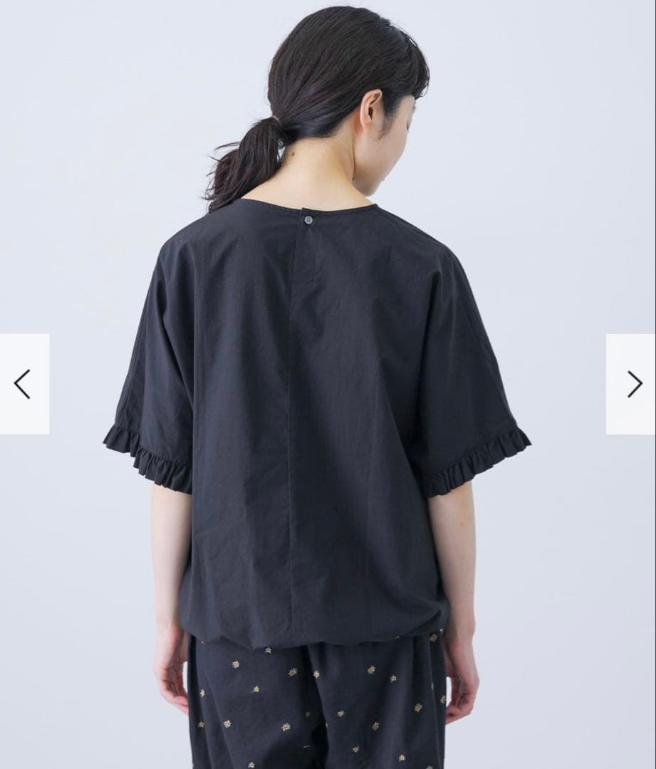 かぐれ　新品　今季　2025春夏　薄手　半袖　フリルスリーブプルオーバー