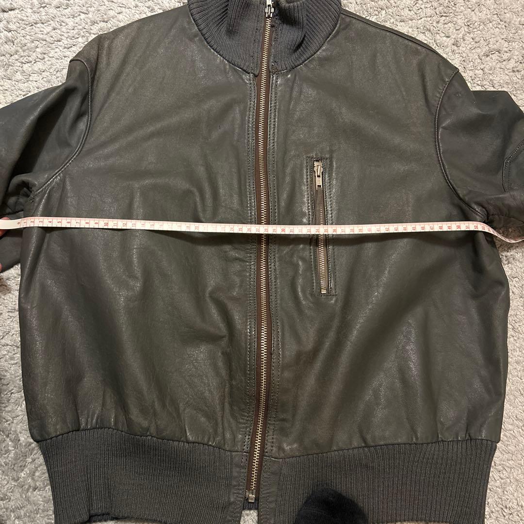 ドイツ軍 70〜80s レザーフライトジャケット 実物　　 L相当 YKK