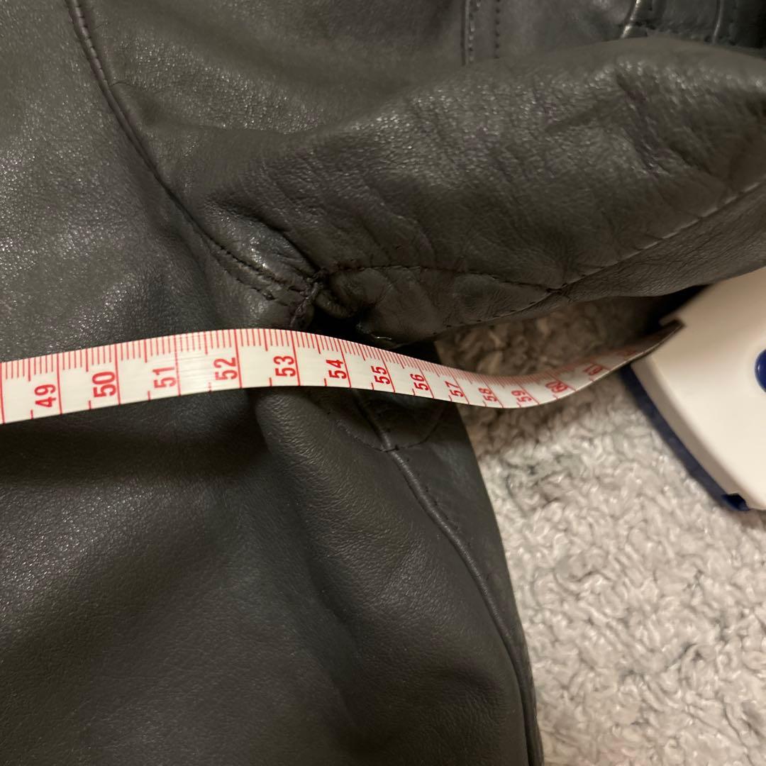 ドイツ軍 70〜80s レザーフライトジャケット 実物　　 L相当 YKK