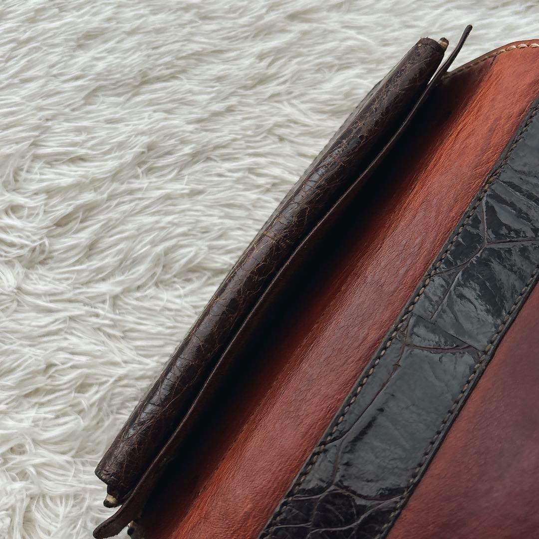 激レア】moto モト クロコダイル ロング ウォレット コンチョ イーグル