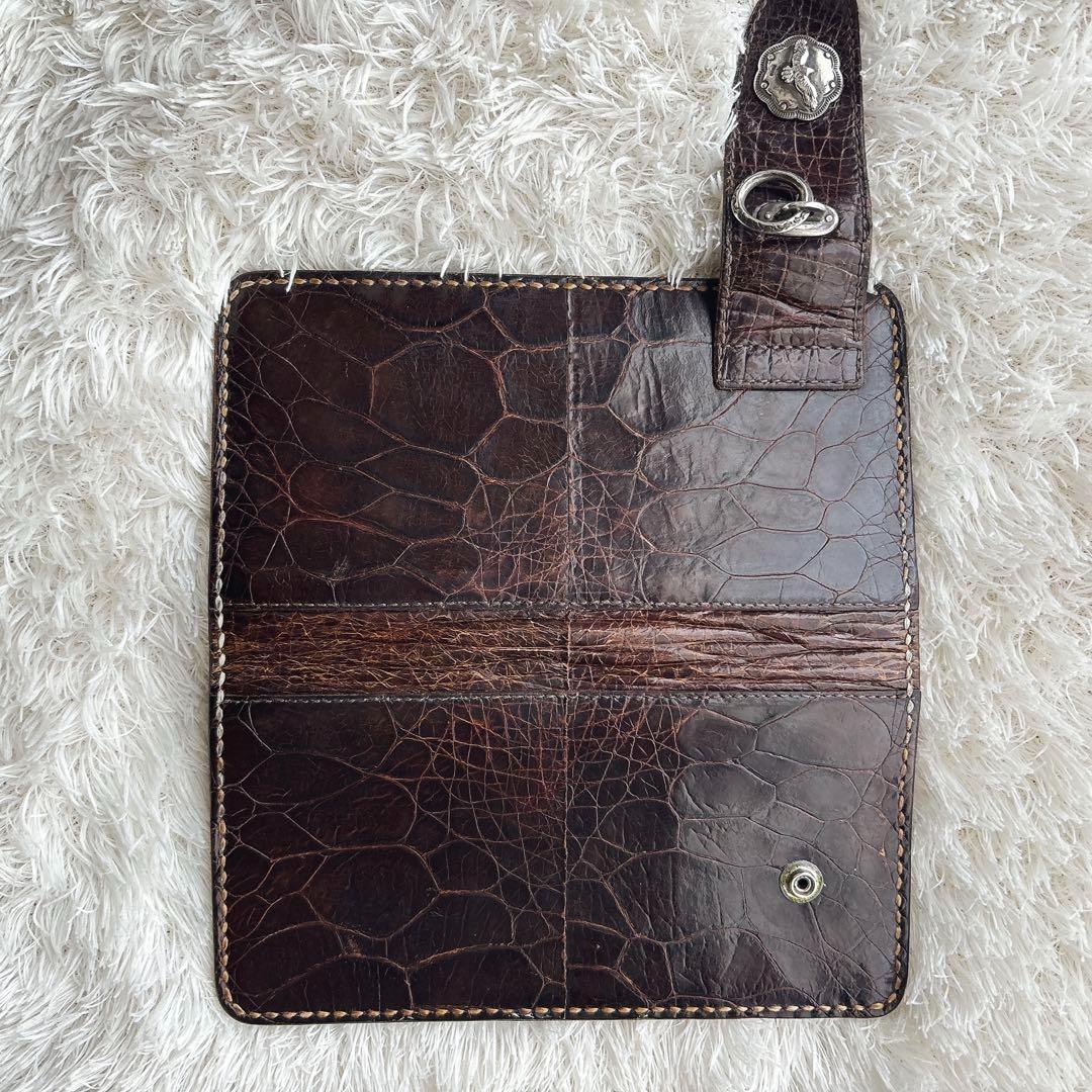 激レア】moto モト クロコダイル ロング ウォレット コンチョ イーグル