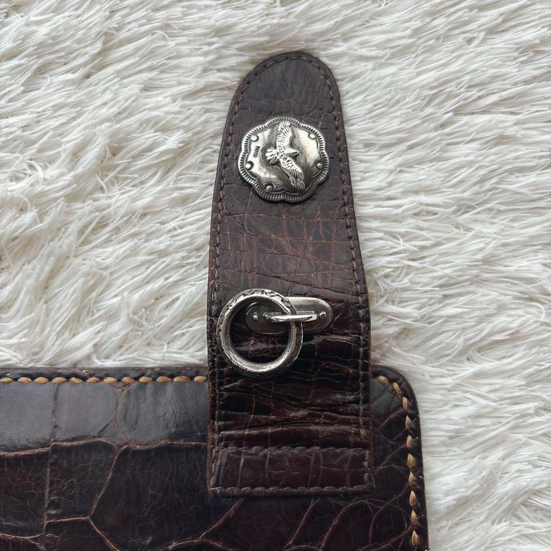 激レア】moto モト クロコダイル ロング ウォレット コンチョ イーグル