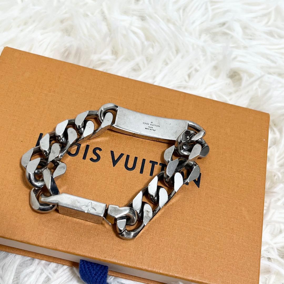美品　ルイヴィトン　ブレスレット　シルバー　コリエチェーン　ロゴ　モノグラム
