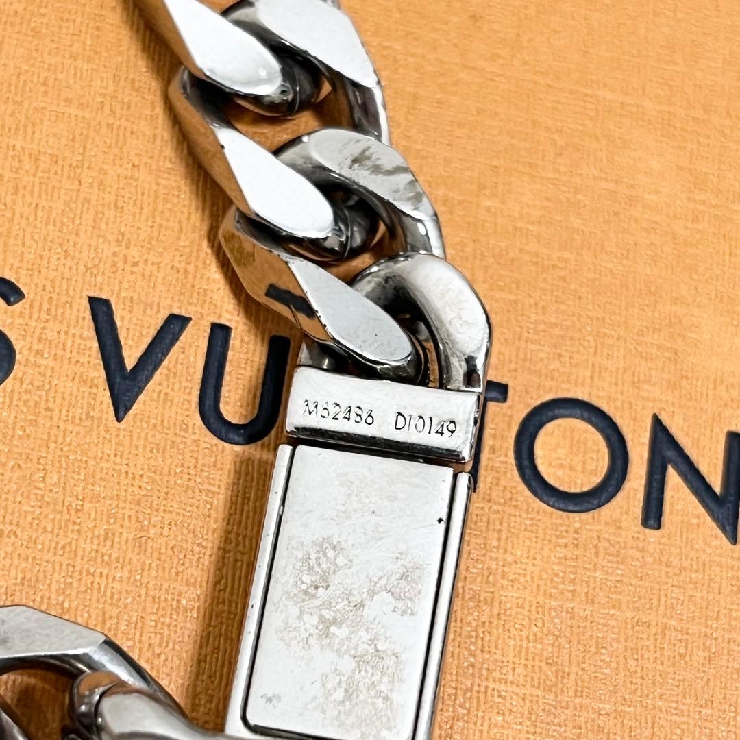 美品　ルイヴィトン　ブレスレット　シルバー　コリエチェーン　ロゴ　モノグラム