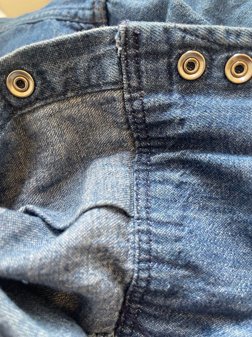 Wranglerデニムシャツ18-35 エクストラロングテールUSA製XL値下無