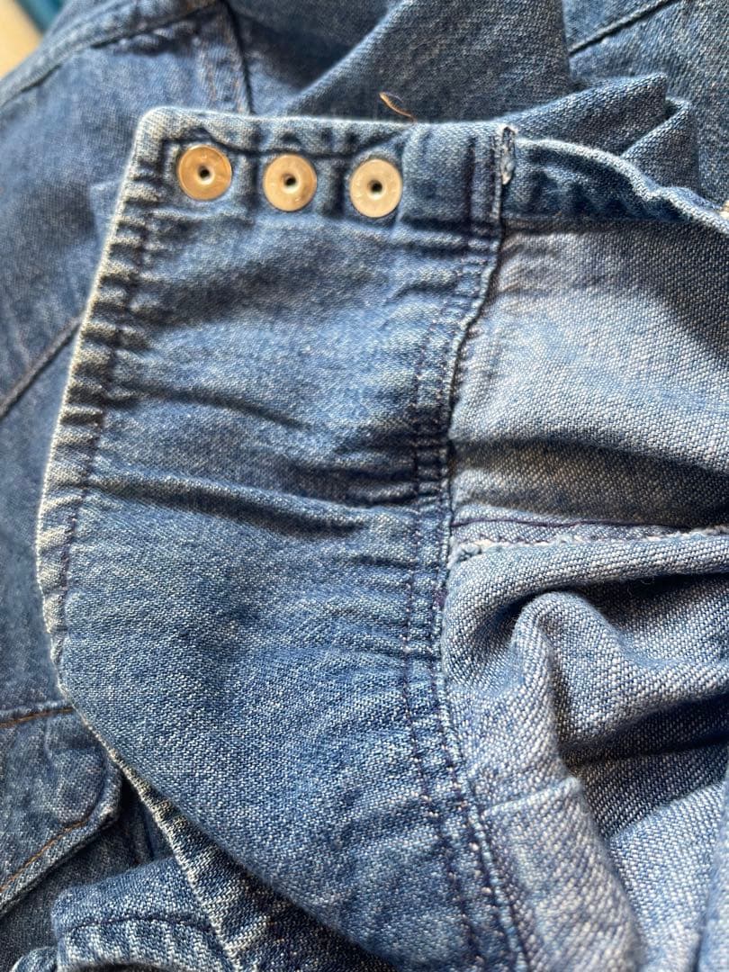 Wranglerデニムシャツ18-35 エクストラロングテールUSA製XL値下無