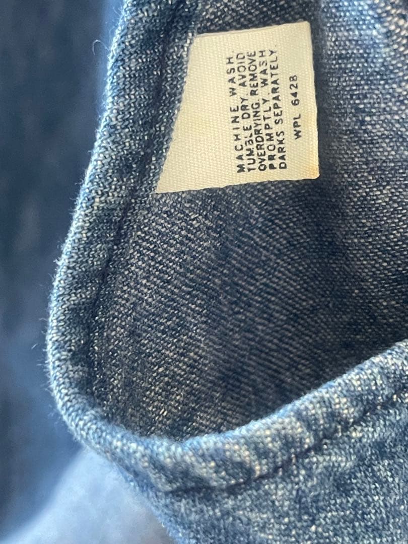 Wranglerデニムシャツ18-35 エクストラロングテールUSA製XL値下無