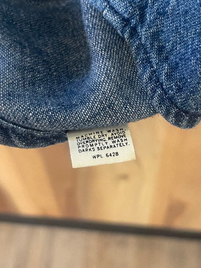 Wranglerデニムシャツ18-35 エクストラロングテールUSA製XL値下無