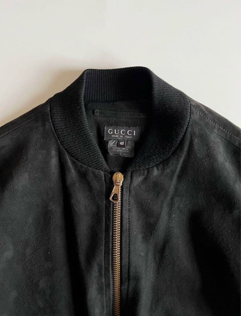 ジャケット・アウター GUCCI LEATHER BOMBER JACKET