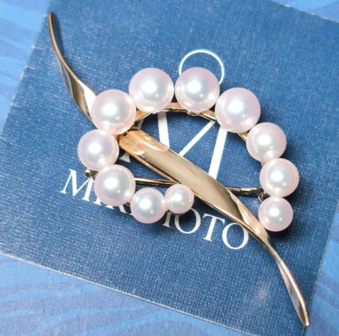 【美品 最高級】ミキモト ブローチ パール サークル K18 愛子様 ご着用 箱
