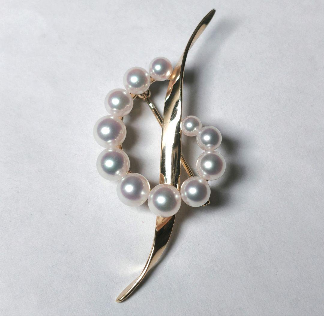 【美品 最高級】ミキモト ブローチ パール サークル K18 愛子様 ご着用 箱