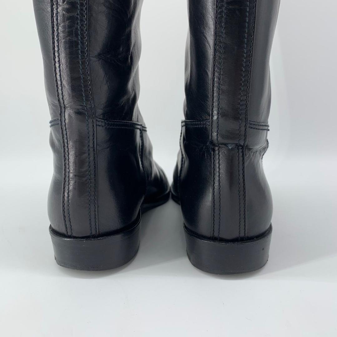 16970✨CHANEL サイドココマーク バイカラー ロング ジョッキーブーツ