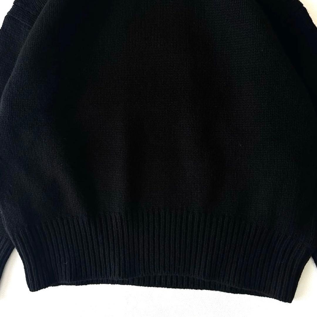美品 ギャルリーヴィー ファインウール ハイネックプルオーバー 黒