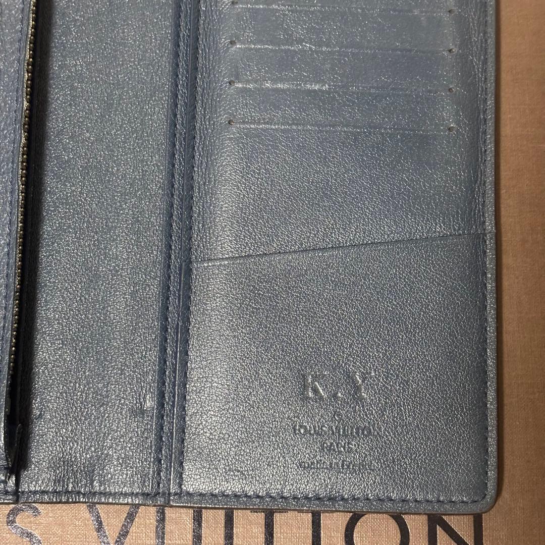 ルイヴィトン トリヨン ポルトフォイユ ブラザ 長財布 ネイビー