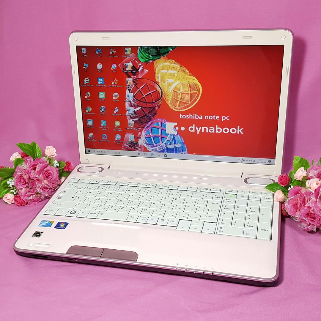 スウィートピンクDynabook✦最新Win10✦ブルーレイ✦メモリ4G✦大容量