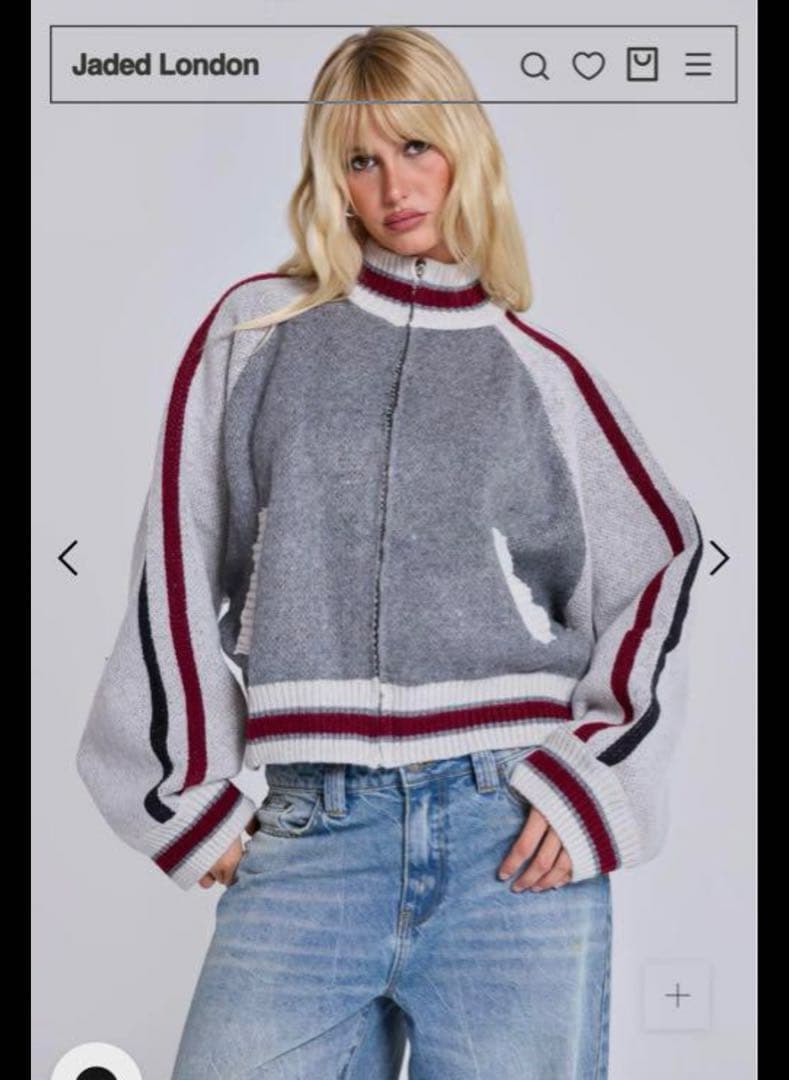 Jaded London Team 85ニットボンバージャケットサイズM