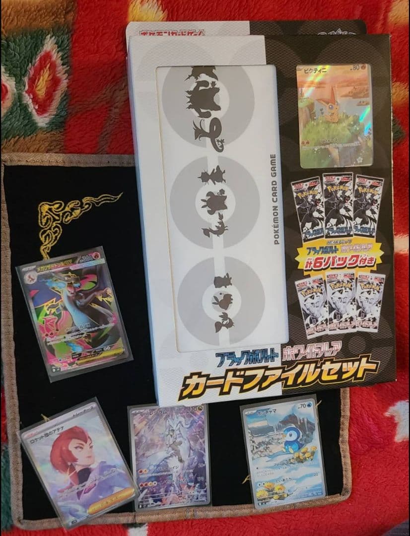 ポケモンカードゲーム カードファイルセット、リザードンex他3枚付き