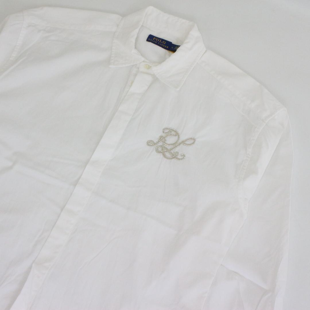 ポロラルフローレン　モノグラム ブルゾンスリーブ シャツ XL　長袖シャツ