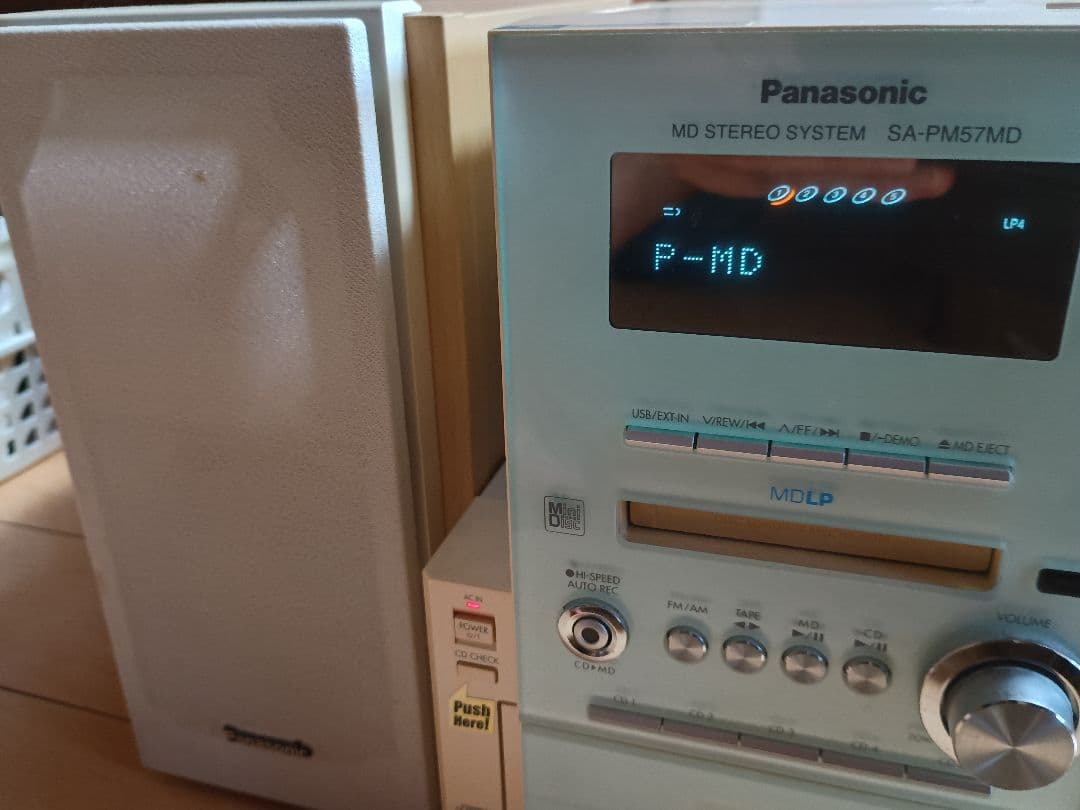 ジャンク　Panasonic MDステレオシステム SA-PM57MD