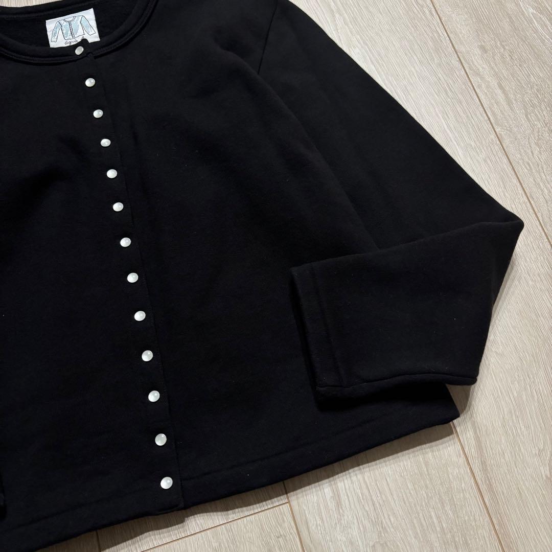 美品 agnès b. コットン メルトン 長袖 カーディガンプレッション 2