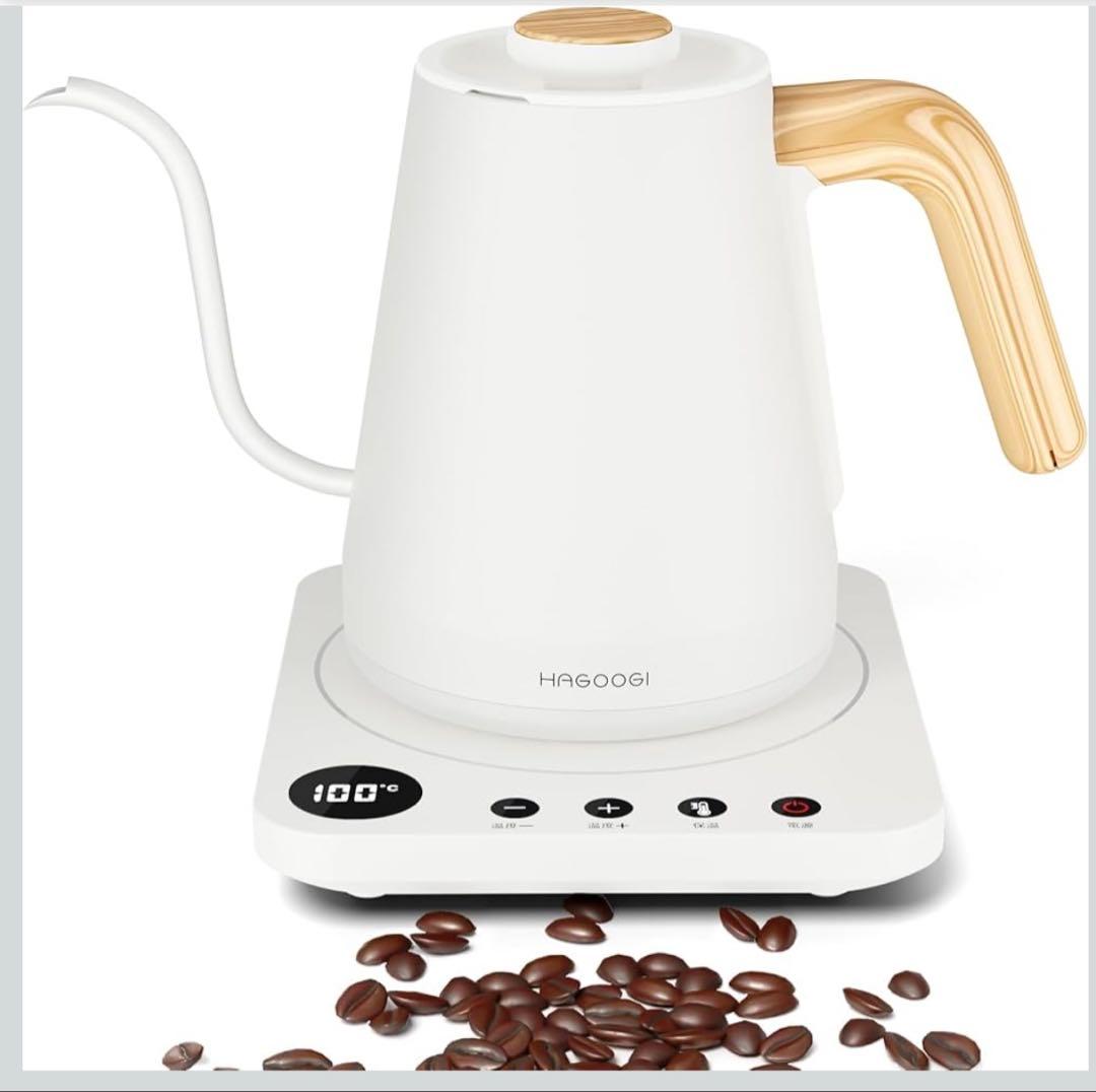 HAGOOGI HAG50001 ホワイト 電気ケトル 温度調整機能付き
