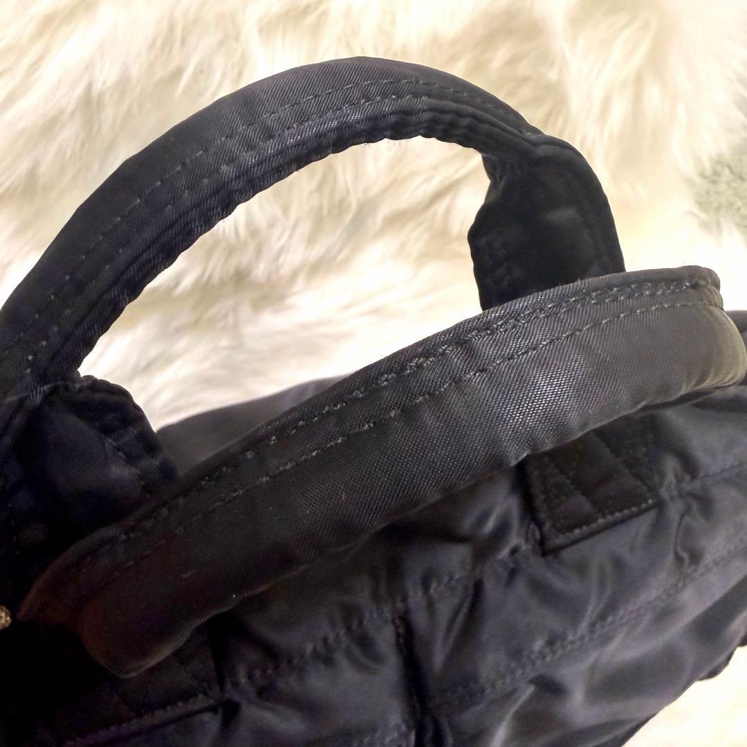【美品】PORTER（ポーター）タンカー ミニ ハンドバッグ トートバッグ 黒