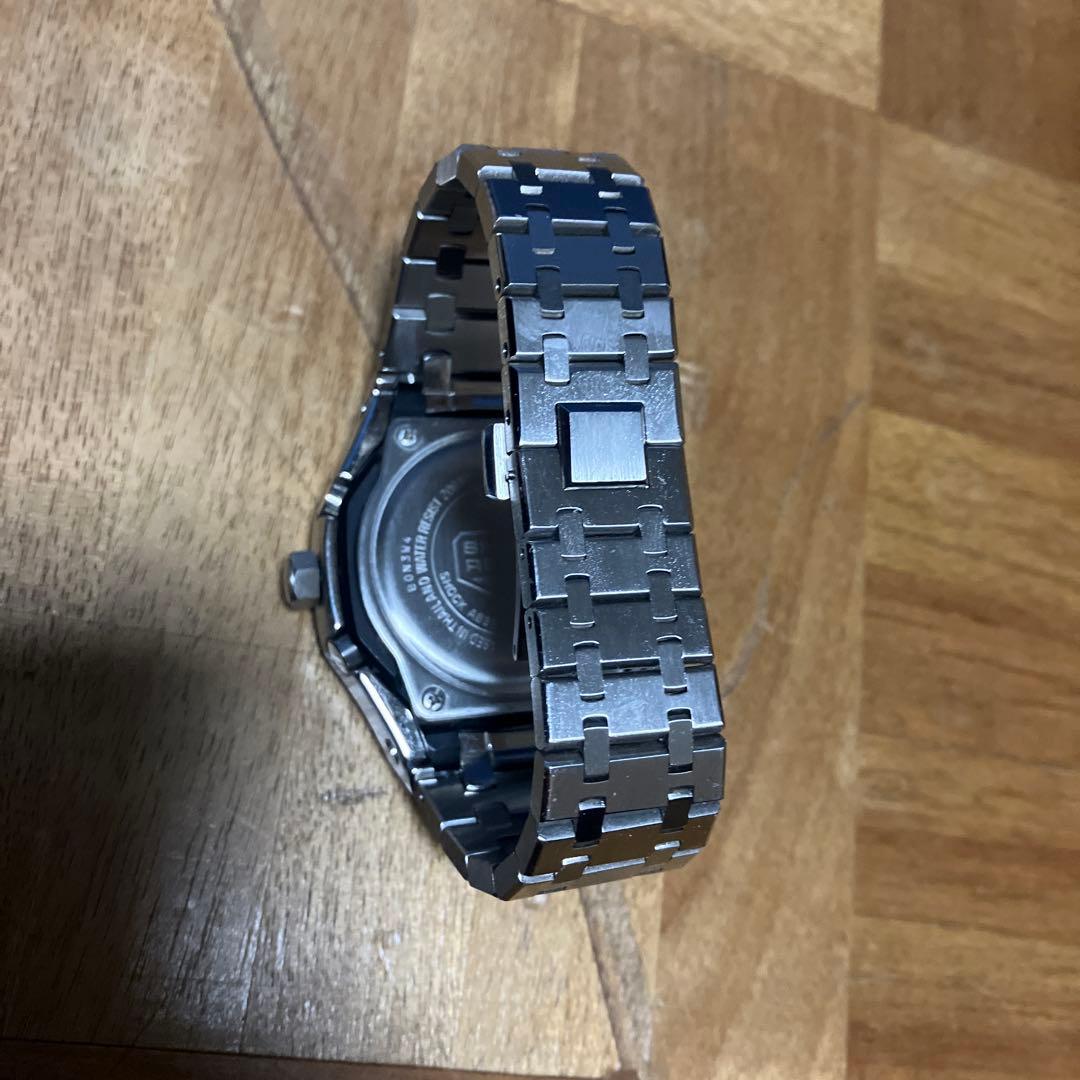 カシオーク　ステンレススチール シルバー/ブルー