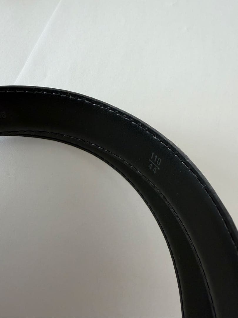 ルイヴィトン 黒 レザー ベルト ブラック　エピ