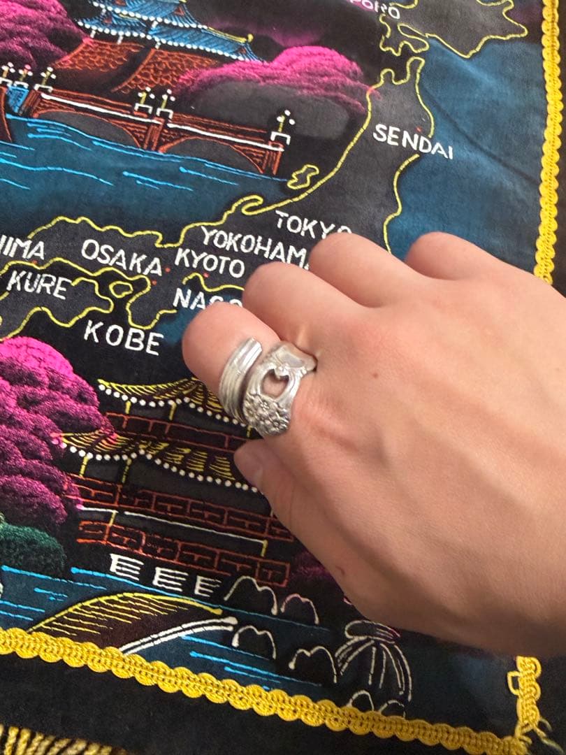 40s vintage rogers bros ring シルバープレート