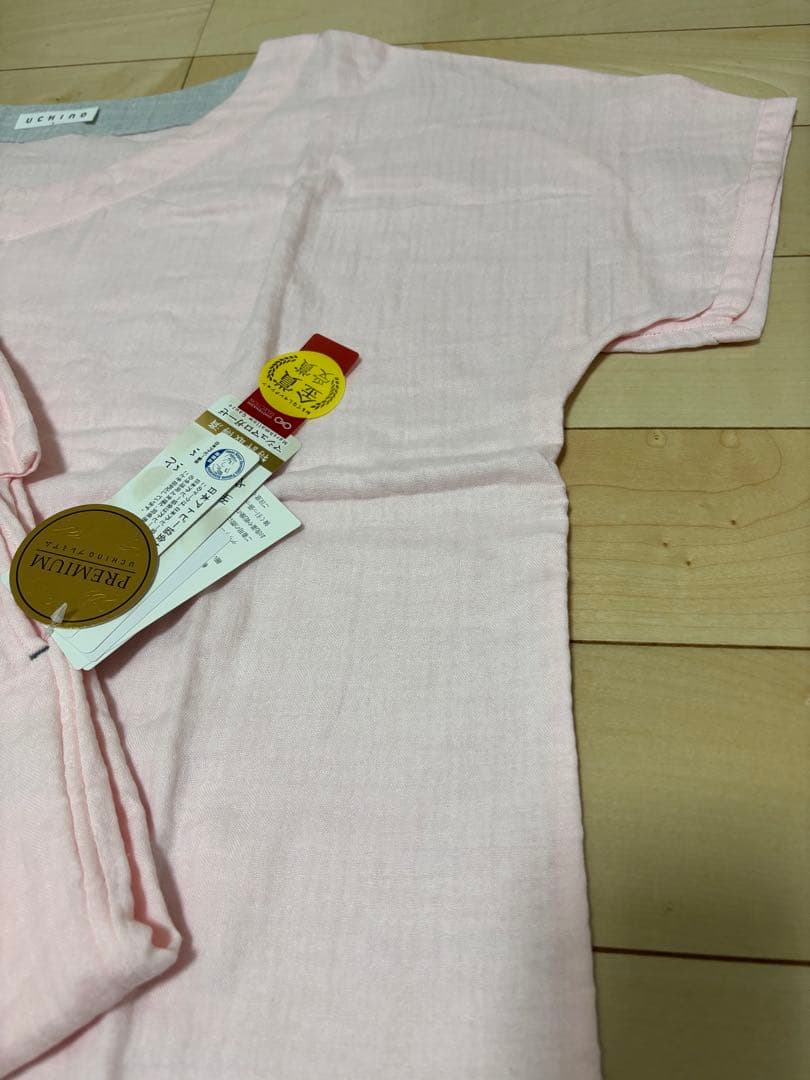 ⭐︎新品⭐︎未使用品⭐︎UCHINOマシュマロガーゼ　パジャマ半袖　Ｌサイズ