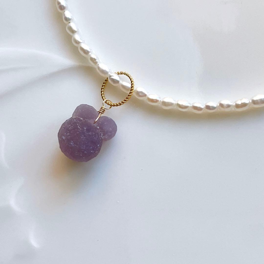 tama◆一点物✧希少✧パープルプルームアゲート×アイオライトピアス