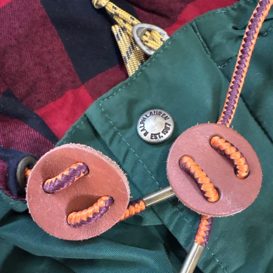 極美品！ラルフローレン　マウンテンパーカー　グリーン　バッファローチェック