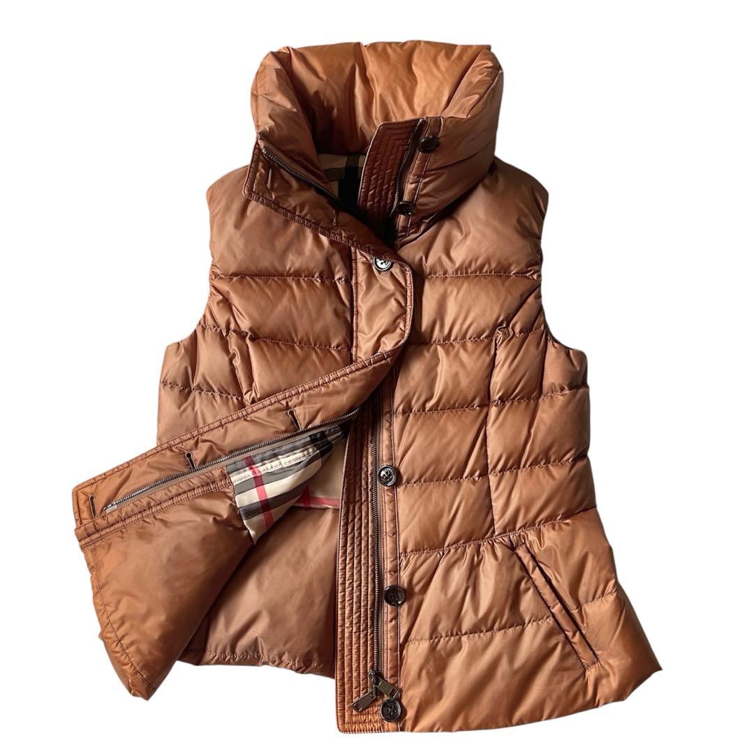 希少✨ バーバリーロンドン ダウンベスト ノバチェック サイズ44 ぺプラム