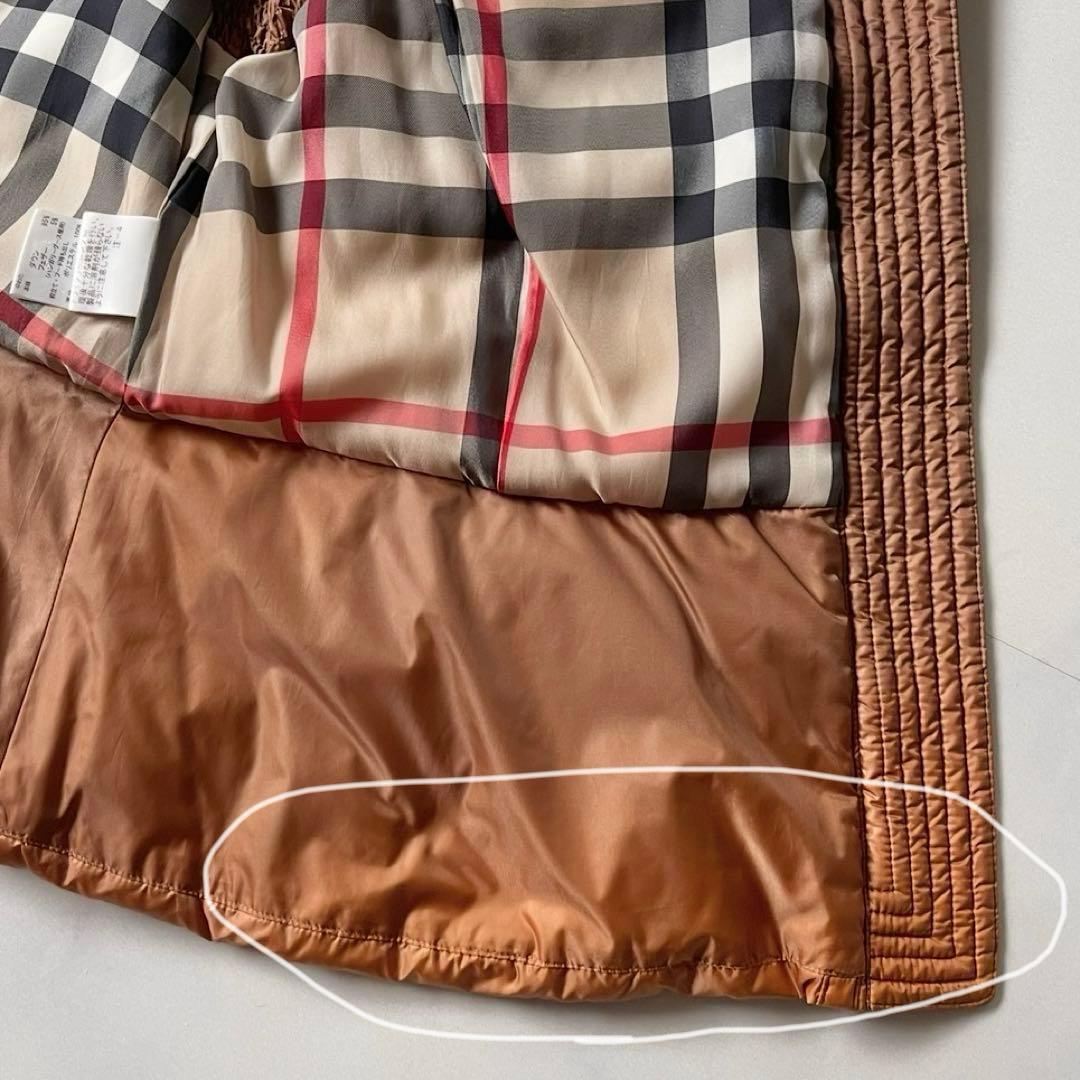 希少✨ バーバリーロンドン ダウンベスト ノバチェック サイズ44 ぺプラム