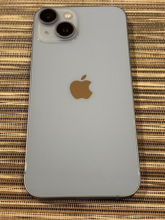 【中古美品現状】Apple iPhone14 128GB ブルー 85%