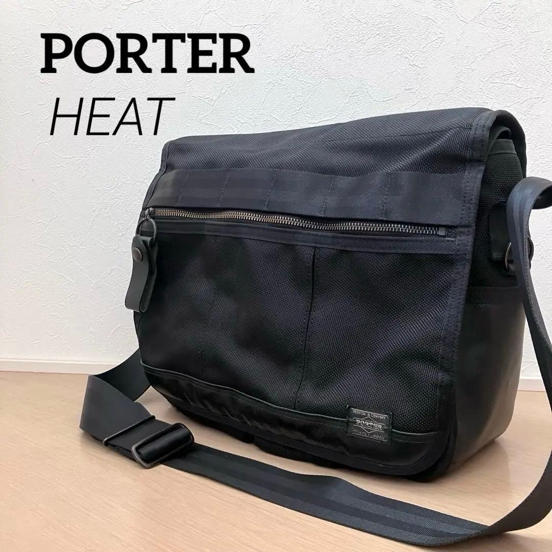 PORTER ポーター ヒート ショルダーバッグ メッセンジャーバッグ A4 黒