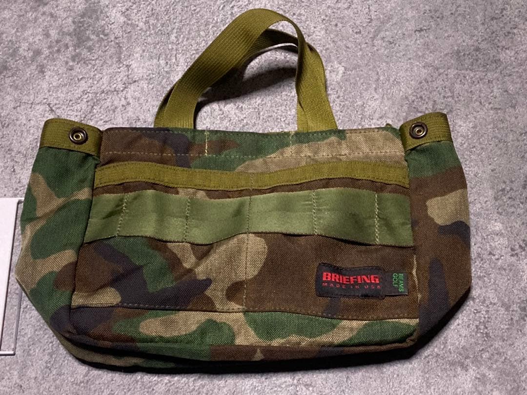 BRIEFING BEAMS GOLF 迷彩トートバッグ　小型サイズ