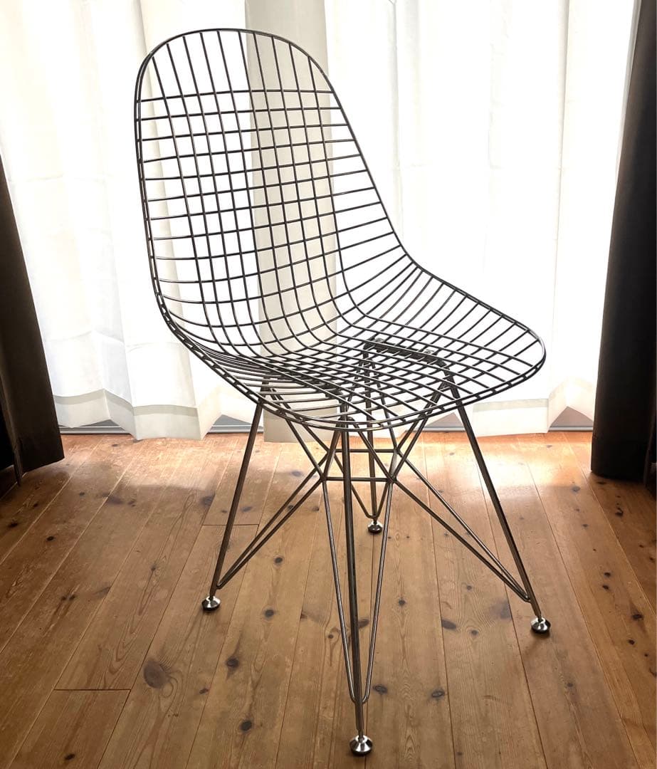 シェルチェア　ワイヤーチェア　シルバー