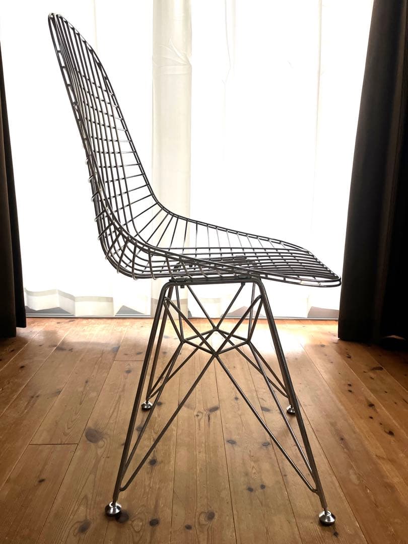 シェルチェア　ワイヤーチェア　シルバー