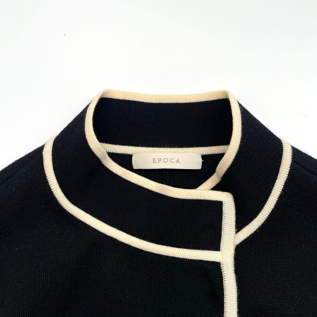 EPOCA エポカ　ニット　パイピング　ロングワンピース　コート　40