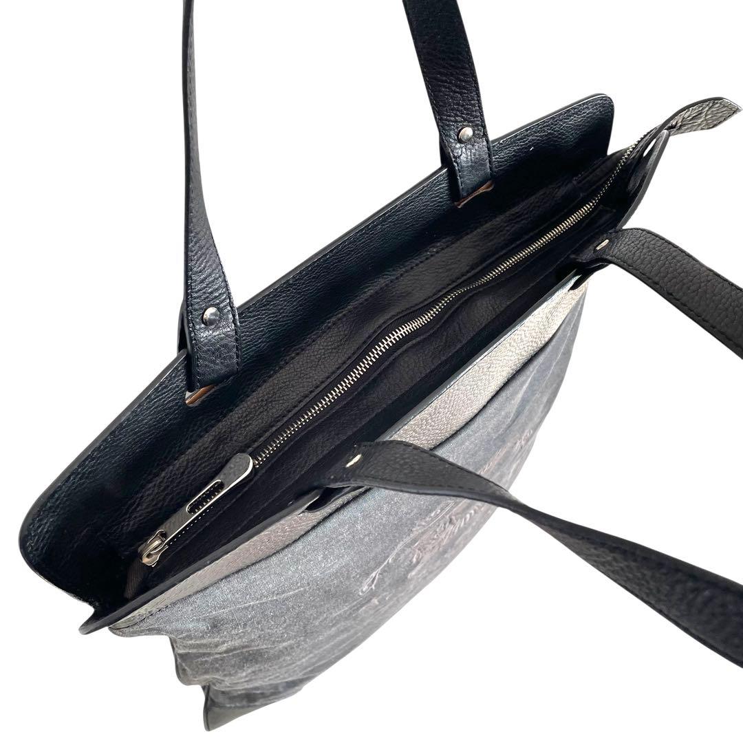 かい様わ専用バーバリー トートバッグ ホースロゴ 刺繍 ノバチェック グレー 黒