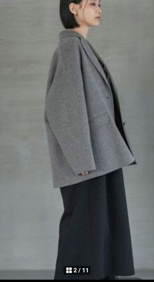 t*u様 Apart by　カシープテーラージャケットコート　グレー