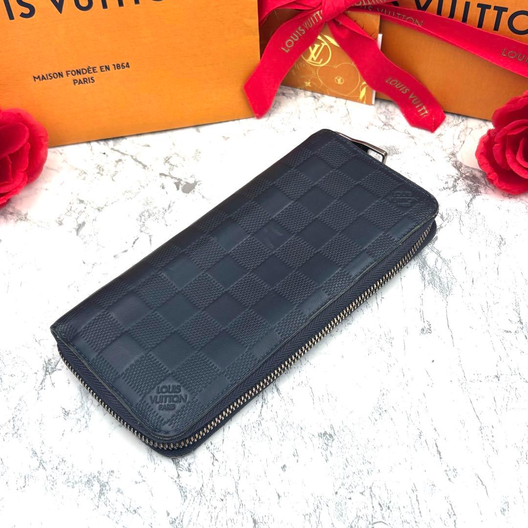 【極美品】 ルイヴィトン ダミエ アンフィニ ヴェルティカル 長財布