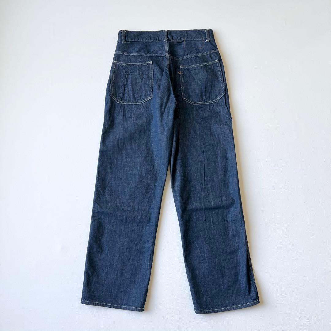4878【美品】45R 麦デニムの908ペインター　ワイドパンツ　M インディゴ