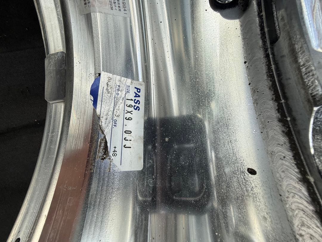 手渡し限定　19インチホイール 9.0J ※2本