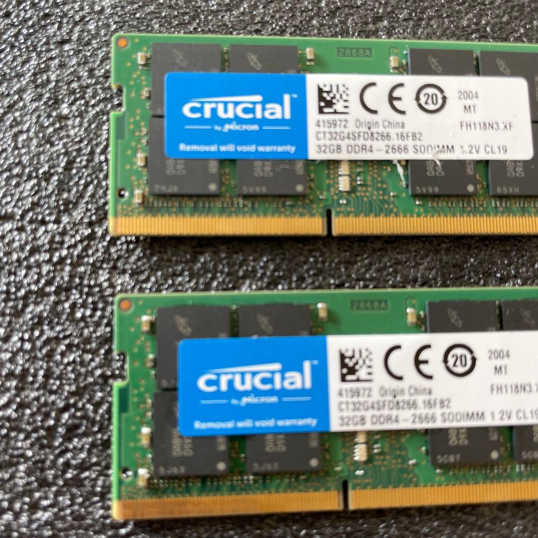 crucial DDR4-2666 CT32G4SFD8266 2枚組64GB