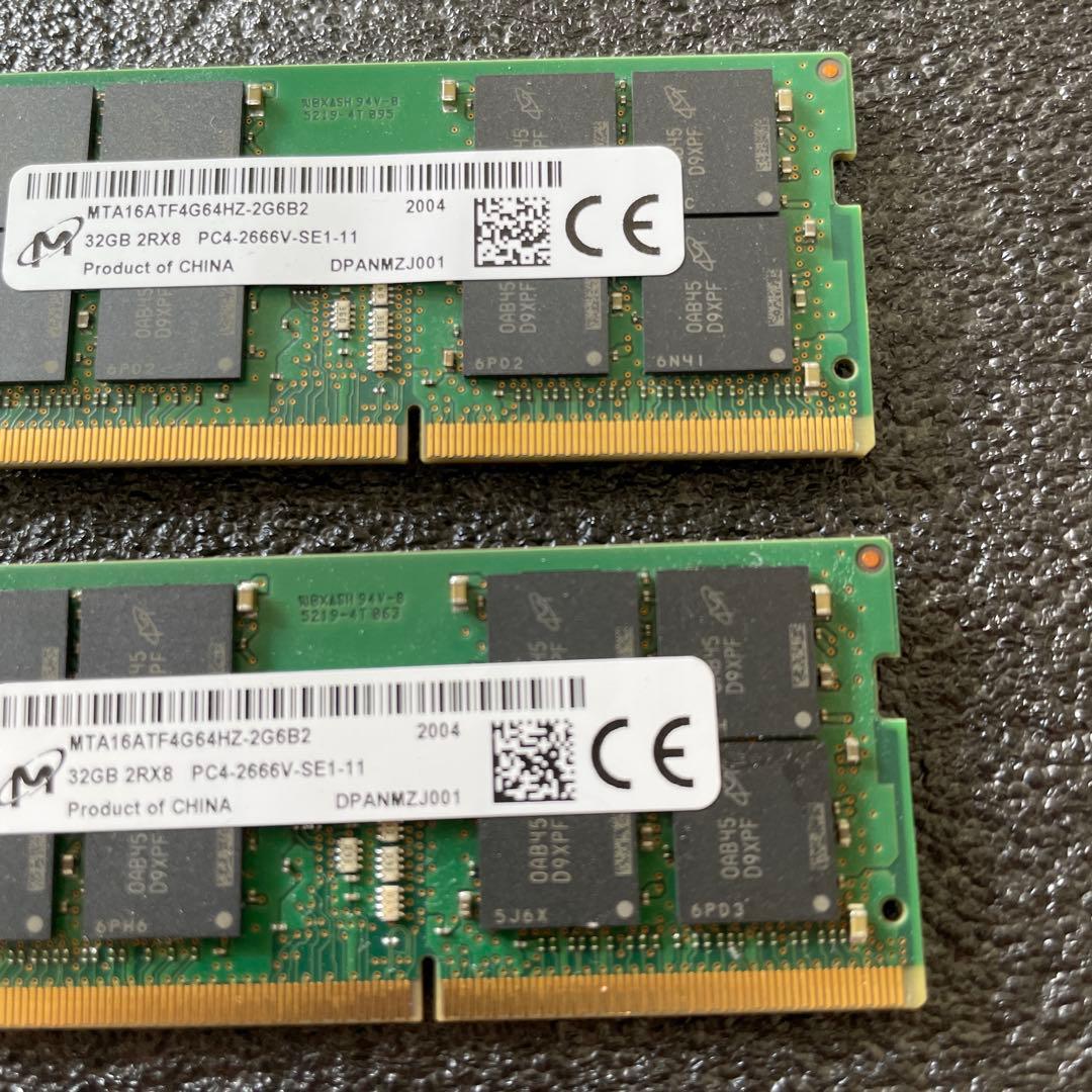 crucial DDR4-2666 CT32G4SFD8266 2枚組64GB