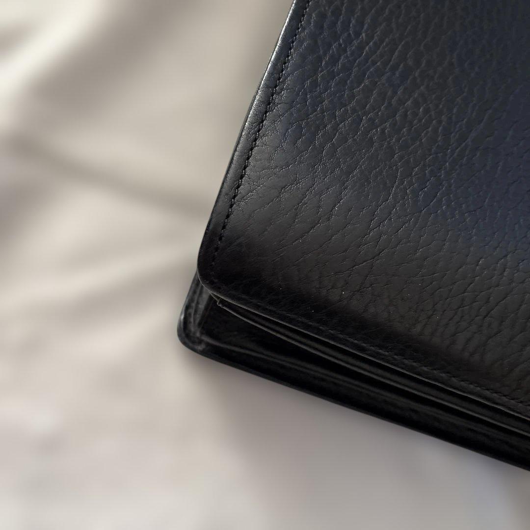 レア✨BURBERRY ダレスバッグ ブラック レザー シボ革 ビジネスバッグ