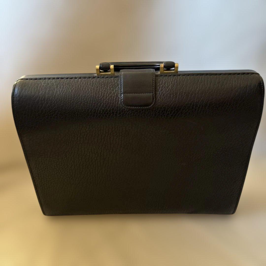 レア✨BURBERRY ダレスバッグ ブラック レザー シボ革 ビジネスバッグ