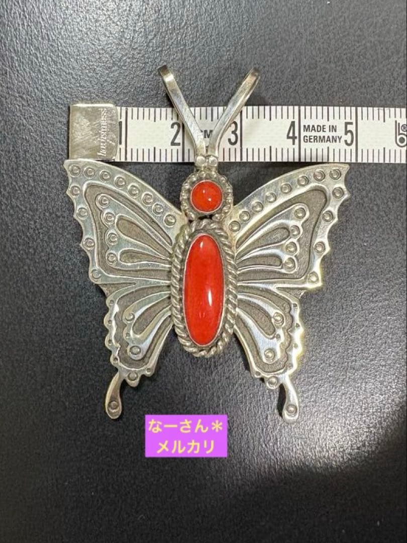 ハーマンスミス コーラル＊バタフライ2WAY ブローチ & ペンダントトップ